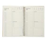 Alipis Cuaderno Planificador Portátil Tapa de Kraft, 1 Unidad Trimestral, Organizador Diario para Gestión, Bloc de Notas para Estudio y Oficina, Agenda para Planificación Académica