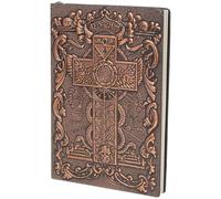 Alipis Cuaderno Vintage Tapa Pu Color Rojo Cobre A5, Bloc de Notas de Cuero Retro para Viaje, Escritura Creativa y Estudio, Diario Portátil para Oficina y Escuela