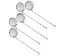 Alipis Cuchara para Freír Mango Largo Acero Inoxidable 5 Piezas Antiadherente Molde para Snacks Caseros Aceite Freidora Utensilio Cocina Adecuado para Bocadillos Fritos