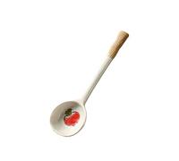 Alipis Cuchara Sopera Japonesa de Cerámica Pequeña, Ligera y Suave, Cucharita para Postre y Café, Adecuado para Sopa, Arroz y Papilla, Utensilio Práctico para Restaurante y Uso Doméstico
