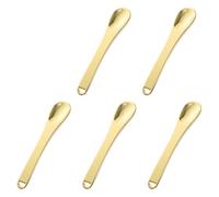 Alipis Cucharas para Crema Facial de Aleación de Zinc Doradas, 5 Unidades Multifunción para Masaje y Reducción de Arrugas, Fáciles de Usar en Cuidado Diario