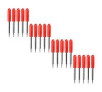 Alipis Cuchillas de Corte de Tungsteno para Plotter de Vinilo Rojo, 50 Piezas Tapa de Goma, Corte Limpio sin Arrastre para Letras y Film Reflectante, 45°
