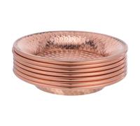 Alipis Cuenco de arroz martillado de 7 piezas: Plato para servir estilo para fiestas, recipiente asiático para sopa de cereales y fideos, vajilla de aleación para cocina, hogar y restaurante.