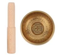 Alipis Cuenco de Canto Budista Auténtico de Martillado Mano de Madera para Meditación Yoga y Relajación para Principiantes