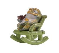 Alipis Decoración de Prosperidad Figura de Sapo Que Cambia de Color al Calor Mascota de Té de Resina para Mesa de Té Escultura Creativa de Rana Feng Shui Adorno de Escritorio para