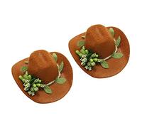 Alipis Decoración Vaquero 10 Piezas Decoración De Fiesta Sombrero De Espantapajaros Beber Sombrero Primeros De La Botella De Vino Gorras Sartenes Delicados os De Botella Tapas De Sintió