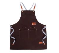 Alipis Delantal De Cocina Unisex De Lona Resistente Con 4 Bolsillos Grandes, Correas Ajustables Cruzadas, Para Chefs y Jardinería En Cocina, Barbacoa y Restaurante