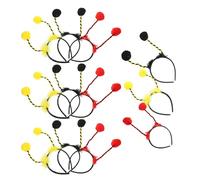 Alipis Diadema Antenas de Abeja de Felpa Suave 12 Unidades Amarillo Rojo Negro Diademas Pompones Coloridos para Niñas y Adolescentes Accesorio para Fiestas y Disfraz de Insectos