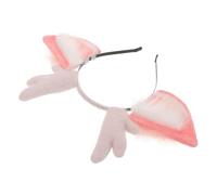 Alipis Diadema de Astas de Reno de Peluche Orejas de Ciervo Accesorio Cabello para Fiesta de Disfraces de Navidad Diadema Cuernos de Animal
