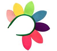 Alipis Diadema de Pétalos de Girasol para Adulto, Diadema Navideña de Halloween Multicolor, Accesorio para Fiestas y Disfraces, Tamaño Único, Tela Cómoda Antideslizante, Accesorios