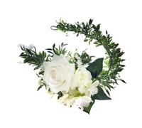 Alipis Diadema de Rosas Blanca para Novia Guirnalda de Flores de Tela Suave para Mujer y Niña Accesorio Ligero para Bodas Bohemias Playa Fiestas y Despedidas de Soltera