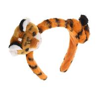 Alipis Diadema de Tigre de Felpa Marrón Suave Accesorio Elástico para Disfraz de Halloween y Cumpleaños Diadema para Cuidado Piel Infantil y Adulto Orejas de Animal para Fiesta y