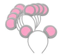 Alipis Diadema Orejas de Ratón Gris para Cosplay y Fiestas 5 Piezas Ligera y Suave Accesorio Cabeza Adecuado para Adultos y Diseño de Dibujos Animados Diadema de Animalito