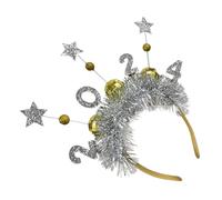 Alipis Diadema para Fiesta 2024 de Plástico Ligera y Colorida Adorno Decorativo Cabello Año Accesorio Festivo para Disfraces y Celebraciones 1 Pieza