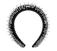 Alipis Diadema Remaches de Cristal Diadema Gótica de Cosplay para Mujeres Accesorio Cabello de Fiesta Tocado Punk Decoración Cabeza