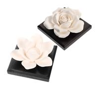 Alipis Difusor Pasivo De Cerámica Mini 2 Piezas Flores (rosa Loto) Para Escritorio Oficina y Baño, Aromaterapia Natural Sin Electricidad, Decoración Para Habitaciones Pequeñas