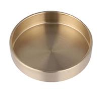 Alipis Disco De Almacenamiento De Latón Bandeja De Adorno Bandeja Redonda Dorada Decoración De Oro Rosa Soporte De Joyería De Estilo Nórdico Plato De Joyería Adorno De