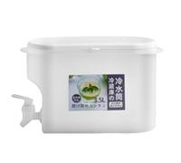 Alipis Dispensador de Agua Fría para Nevera con Grifo, Jarra de Gran Capacidad 3.5l de Plástico Transparente, Recipiente para Bebidas, Hervidor con Infusión de Hielo para Hogar y Cocina