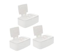 Alipis Dispensador de Toallitas Húmedas para Ñiño Tapa, Caja Portátil de Pp Ligera y Resistente, Pack de 3 Unidades Adecuado para Viajes y Bolsa de Pañales