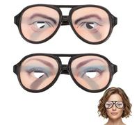 Alipis Divertidas gafas de ojo: novedosas gafas de globo ocular para adultos y niños, accesorios de fiesta tontos para disfraces y bromas, accesorio de máscara de ojos extraños, 2 pares