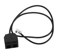 Alipis Divisor Telefónico Rj9 4P4C Cable Adaptador Negro 1 Macho a 2 Hembras Adaptador Desmontable para Suministros Telefónicos y Conexión de Dispositivos Múltiples en Hogar y Oficina