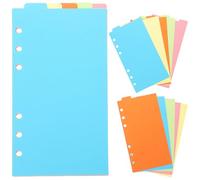 Alipis Divisores de Índice para Carpetas A5 Verticales Papel de Recarga Colorido 6 Juegos Separadores de Papel para Cuadernos Escolares Fichas de Índice para Organización y Estudio