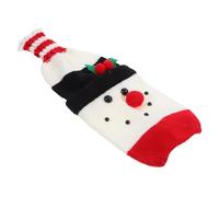 Alipis Enfriador De Botellas De Vino Forma De Muñeco De Funda Tejida Creativa Funda Navideña Decorativa para Decoración De Fiestas De Navidad y Restaurantes Protector Lavable