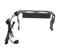 Alipis Enfriador Ram PC con Ventiladores Duales Pwm Control Temperatura Inteligente Efecto Luz Argb Dinámico Clip Fácil Instalación Silencioso Radiador Memoria Módulo Gaming y Trabajo