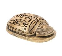Alipis Escarabajo Egipcio De Resina Escultura Decorativa Amuleto Protector Dorado Arte Egipcio Coleccionable para Decoración De Hogar y Escritorio