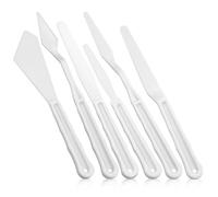 Alipis Espátulas para Pintar Óleo 6 Piezas Plástico Flexible para Mezclar Pintura y Raspar Pigmentos Herramientas Artísticas para Paleta y Técnicas de Pintura Creativa