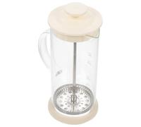 Alipis Espumador de Leche Manual de 450ml Cuerpo de Vidrio y Acero Inoxidable, Fácil de Lavar, Adecuado para Leche en Fiestas y Picnics