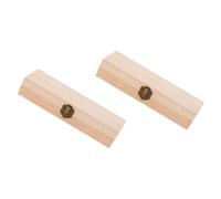 Alipis Estuche de Madera Maciza para Papelería Tamaño Grande 21X7X38 CM Color Madera Natural Pack de 2 Unidades Estuche Multifuncional para Lápices y Bolígrafos Adecuado para