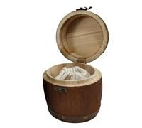 Alipis Estuche de Té Vintage de Madera Marrón para Guardar Hojas