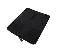 Alipis Estuche para Lápices de Dibujo y Pinceles de Tela Oxford 16 Compartimentos Cremallera Bolsa Negra para Guardar Bolígrafos de Pintura Artística Portátil para Estudiantes y