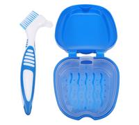 Alipis Estuche Portátil Cepillo de Limpieza para Guardar Dentaduras Postizas Diseño Tapa, Material Abs y Pp, sin Olor, Adecuado para Prótesis Dentales