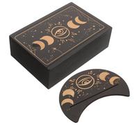 Alipis Estuche y Soporte de Madera para Cartas del Tarot con Diseño Compacto y Resistencia al Desgaste, Adecuado para Meditación y Almacenamiento Seguro