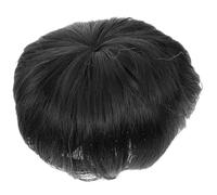 Alipis Extensiones de Cabello Peluca Corta y Lisa para Hombre Parche Pelo Postizo Masculino Peluca de Pelo para Calvas Accesorio de Cubrir Zonas Calvas