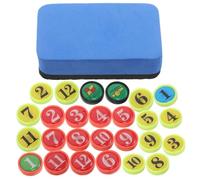 Alipis Fichas Magnéticas para Tablero de Fútbol 30 Piezas con Borrador de Esponja, Imanes de Colores para Accesorios de Entrenamiento y Estrategia Deportiva