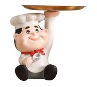 Alipis Figurita De Chef Adorable Bandeja De Almacenamiento para Joyas y Organizador De Escritorio para Claves y Perfumes Accesorio De Decoración para Cocina y
