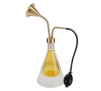 Alipis Frasco de muestra de aromas: Difusor de aromaterapia de vidrio con bomba manual - Probador de fragancias de doble pared para aceites esenciales y café