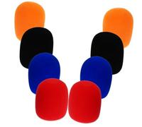 Alipis Funda para Micrófono de Mano Antiviento de Esponja 8 Piezas 2 Rojas 2 Naranjas 2 Negras 2 Azules Protectores para Micrófono Inalámbrico Ideales para Karaoke y Actuaciones