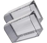 Alipis Funda Protectora para Enchufe Doble Tipo 86 Tapa Adhesiva Transparente Negra Caja de Protección Resistente a Salpicaduras para Interruptores 2 Piezas Uso en Hogar y Oficina