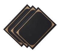 Alipis Fundas para Certificados de Honor de Papel Decorativo Negro Pack de 3 Unidades Portadas Protectoras para Diplomas y Premios Titulares Ligeros y Portátiles para Documentos