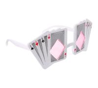 Alipis Gafas de Fiesta Temática de Póker para Adultos, Accesorio Práctico de Plástico Diseño Creativo y Efecto Decorativo para Eventos y Fotos