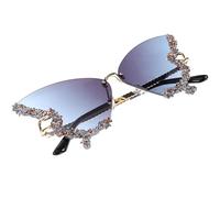 Alipis Gafas de Sol Decoracion Verano Forma de Ala, Montura Grande y Lente de Resina para Proteger Ojos en Días Soleados y Actividades al Aire Libre
