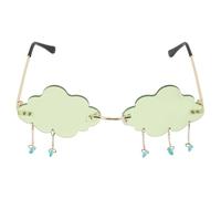 Alipis Gafas de Sol Forma de Nube Únicas y Divertidas para Fiesta Decoracion Verano, Material PC y Metal Ideales para Photo Prop