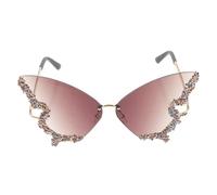 Alipis Gafas de Sol Lentes Anti-uv para Mujer Diseño de Mariposa sin Montura y Cristales Portátiles Ideales para Fiesta Verano y Sesiones de Fotos