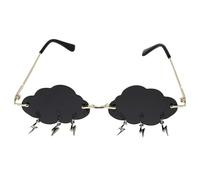 Alipis Gafas de Sol sin Montura Forma Nube Halloween para Mujer | Metal Ligero, Estilo Fashion para Fotomatón y Fiestas, Accesorio Divertido Cristales Tintados