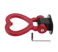 Alipis Gancho de Remolque Forma de Corazón Rojo Adhesivo para Coche Suv y Camión Decoración Estética Resistente al Clima Kit de Accesorios para Modificación Automotriz