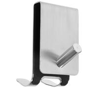 Alipis Gancho para Puerta de Vidrio sin Marco en Acero Inoxidable 304, Doble Gancho Colgador para Toallas, Baño y Ducha, sin Taladro ni Adhesivo, Protección Antirayado Almohadillas